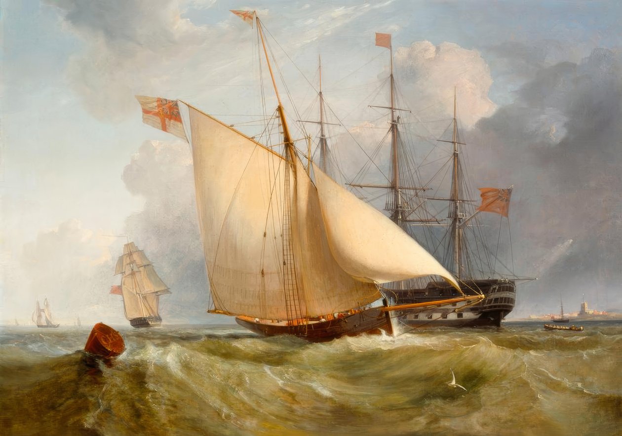 Amirals pråm återvänder till stranden av Charles Henry Seaforth