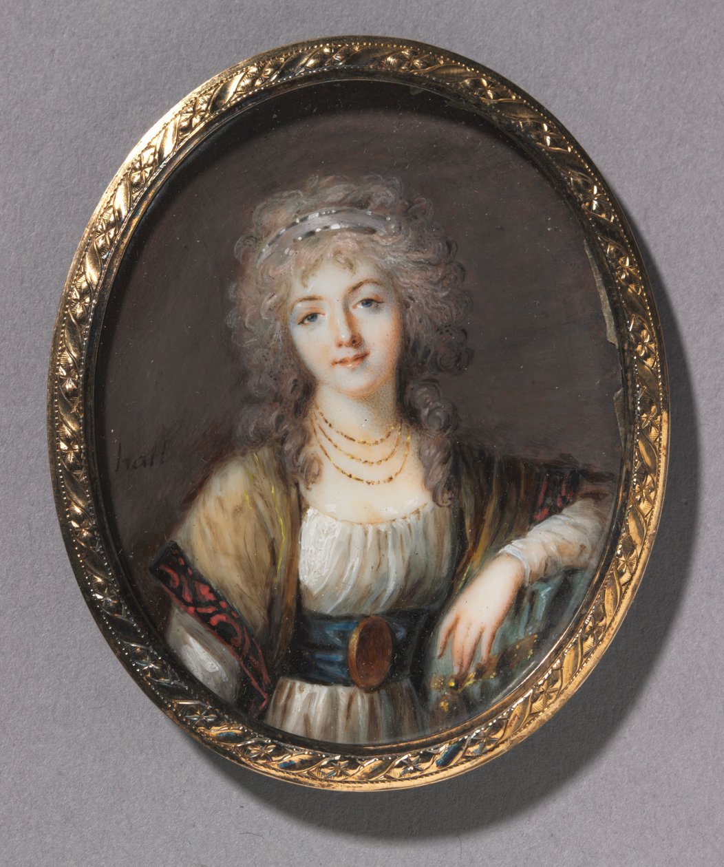 Porträtt av en ung kvinna, ca. 1785. av Charles Hénard