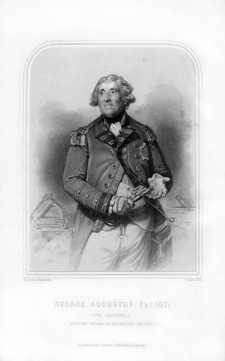 George Augustus Eliott, 1:e baron Heathfield, skotsk soldat och guvernör i Gibraltar, 1870. av Charles Holl