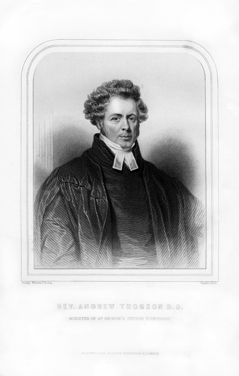 Pastor Andrew Thomson, skotsk präst, 1870. av Charles Holl