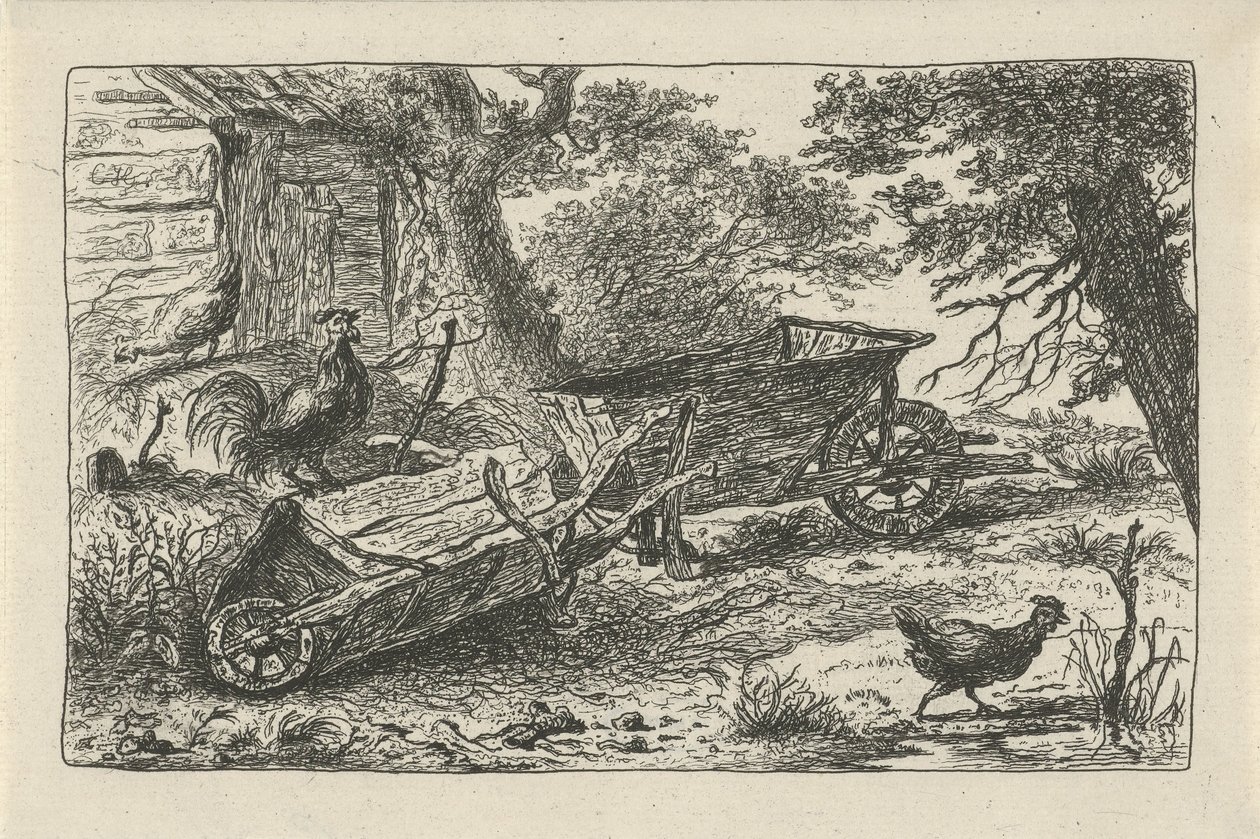 Två skottkärror av Charles Howard Hodges (possibly)