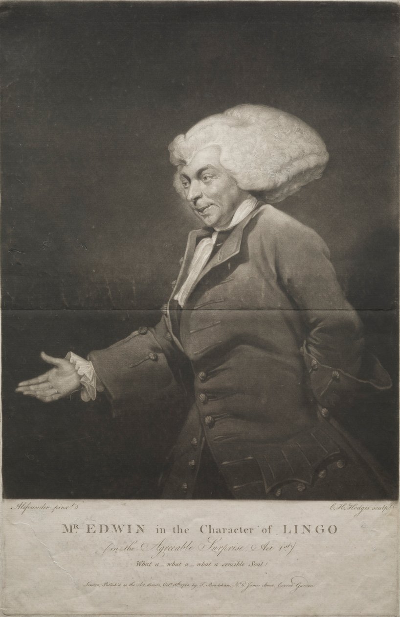 Herr Edwin i Lingos karaktär, 1784. av Charles Howard Hodges