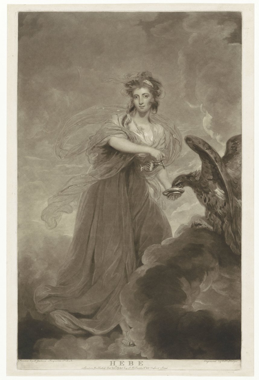 Porträtt av Sophie Musters som Hebe Hebe (titel på objekt) av Charles Howard Hodges