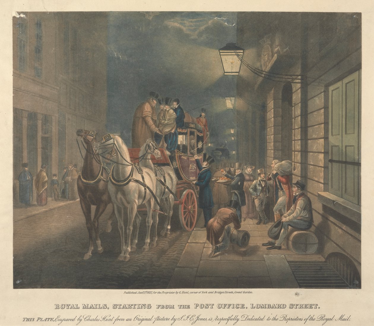 Royal Mails, med start från postkontoret, Lombard Street av Charles Hunt