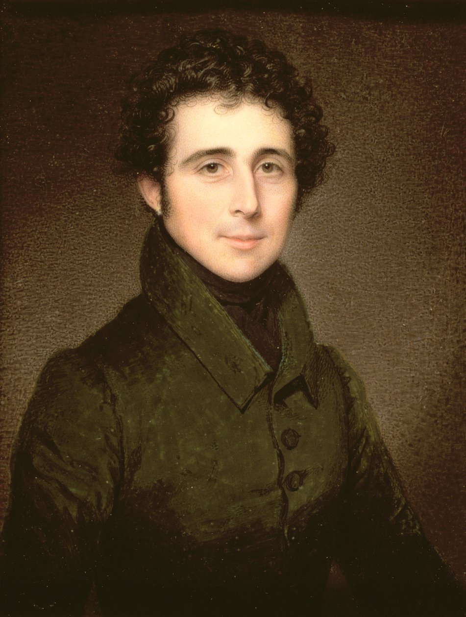 Sir Thomas William Holburne (1793-1874) av Menstrie Bart, 1827 (olja på elfenben) av Charles Jagger