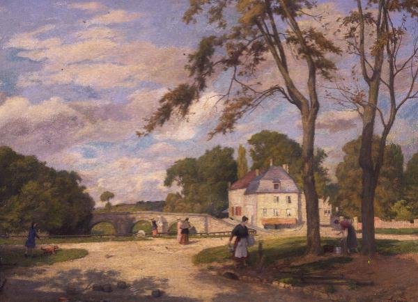 Den gamla bron vid Isle Adam av Charles Jean Agard
