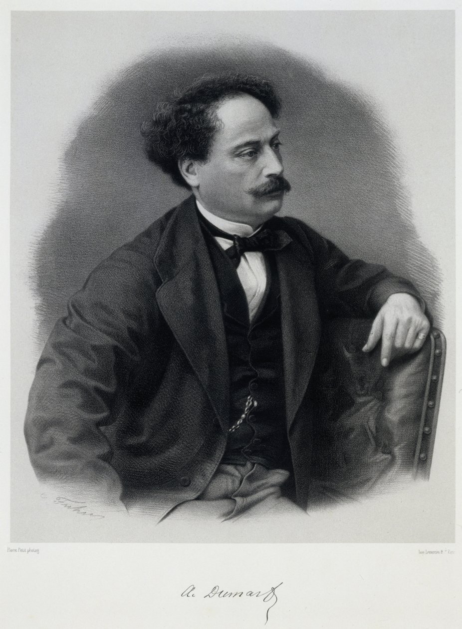 Alexandre Dumas, fils 1824-1895, mitten av 1800-talet. av Charles Jeremie Fuhr