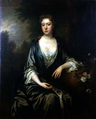 Porträtt av en dam (olja på duk) av Charles Jervas