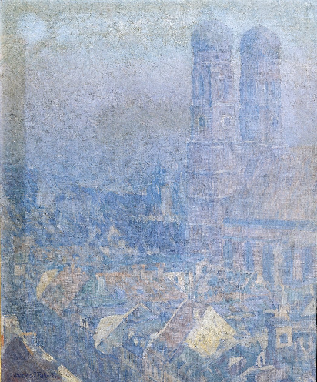 Morgondimma München av Charles Johann Palmié