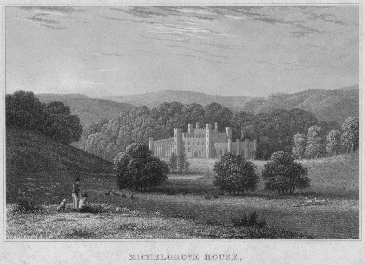 Michelgrove House, tidigt 1800-tal. av Charles John Smith