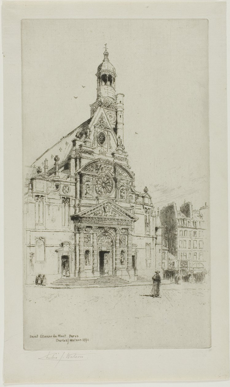 St Etienne du Mont, Paris av Charles John Watson