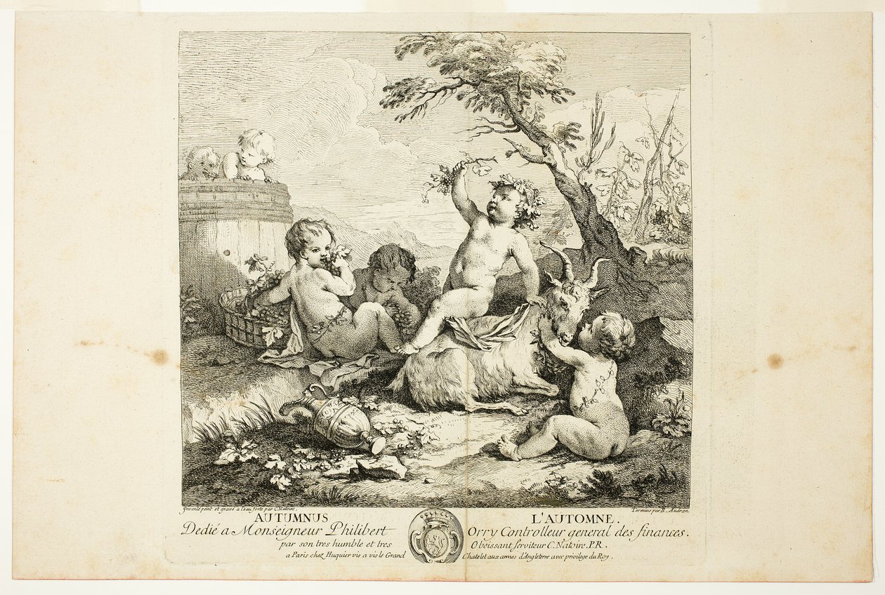 Höst, tallrik tre från The Four Seasons av Charles Joseph Natoire