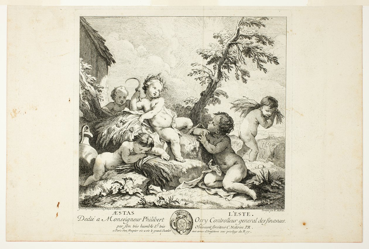 Sommar, tallrik två från The Four Seasons av Charles Joseph Natoire