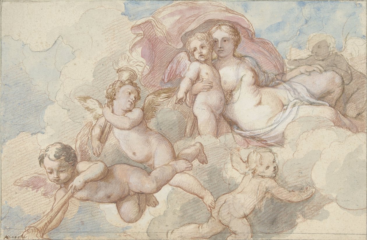 Venus med Amor och Putti av Charles Joseph Natoire