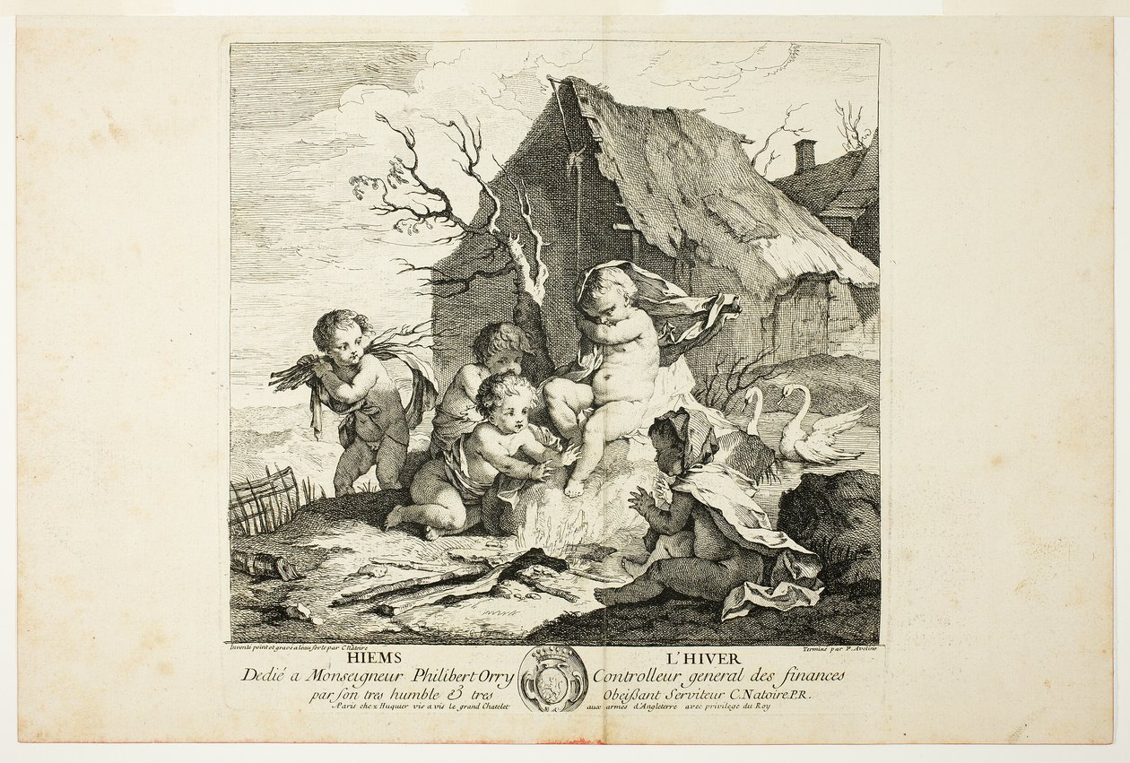 Winter, tallrik fyra från The Four Seasons av Charles Joseph Natoire