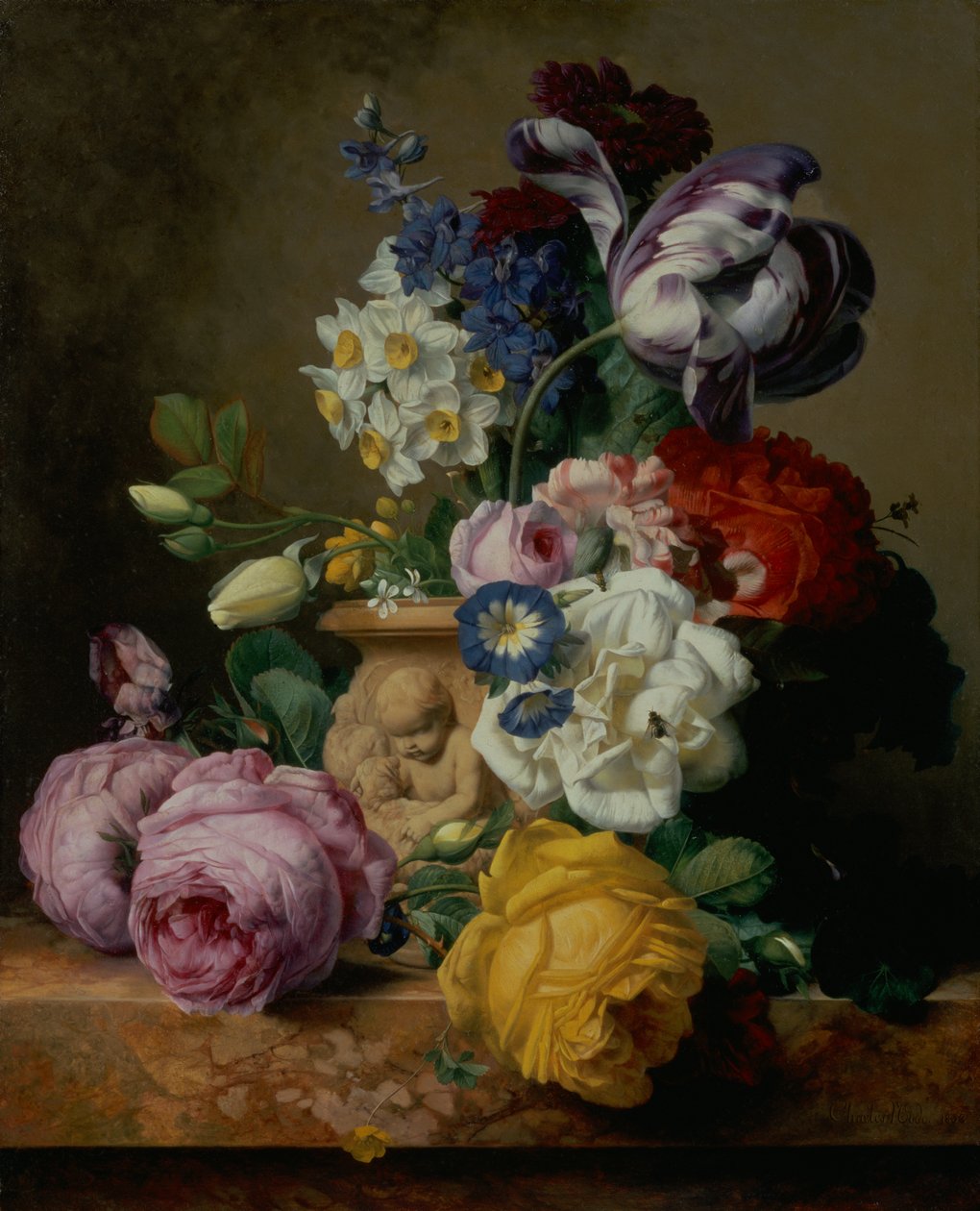 Stilleben av blommor av Charles Joseph Node