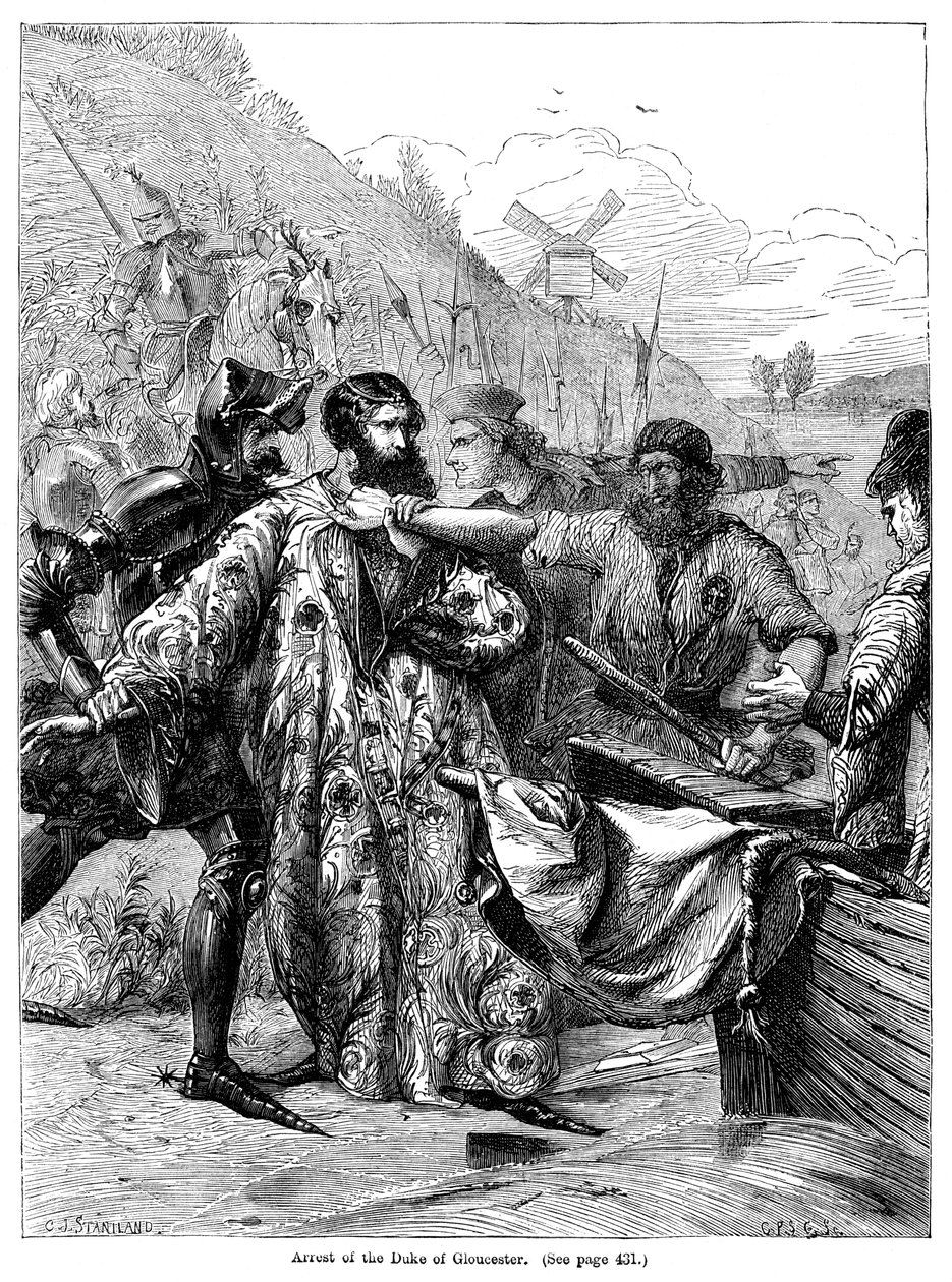 Arrestering av hertigen av Gloucester av Charles Joseph Staniland