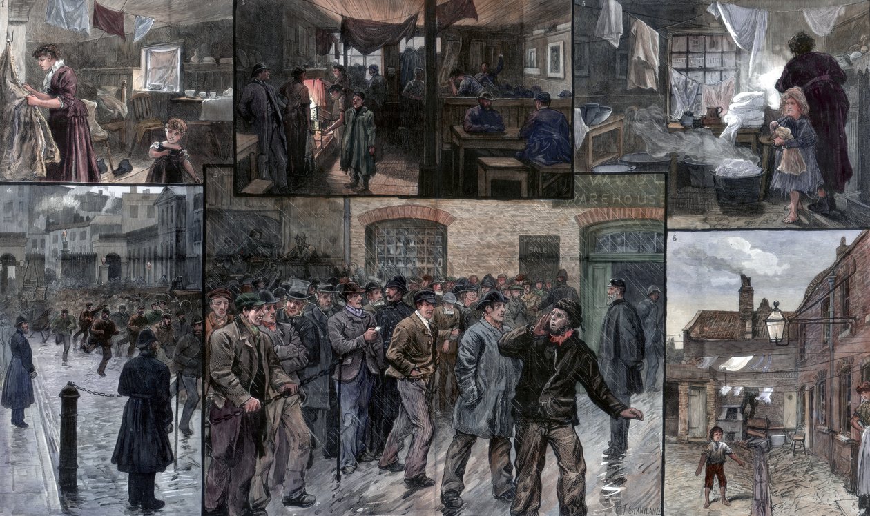 Nöd i Londons East End, 1886. av Charles Joseph Staniland