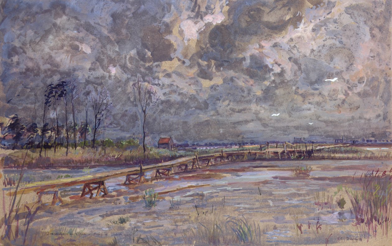 Översvämning av Yser, Nieuwpoort av Charles Jules Duvent