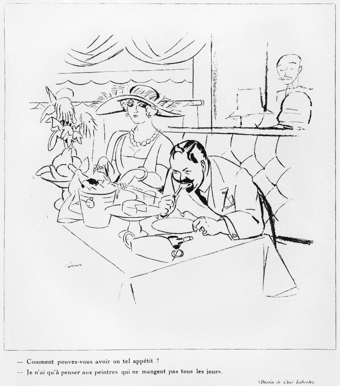 Eating, illustration från 