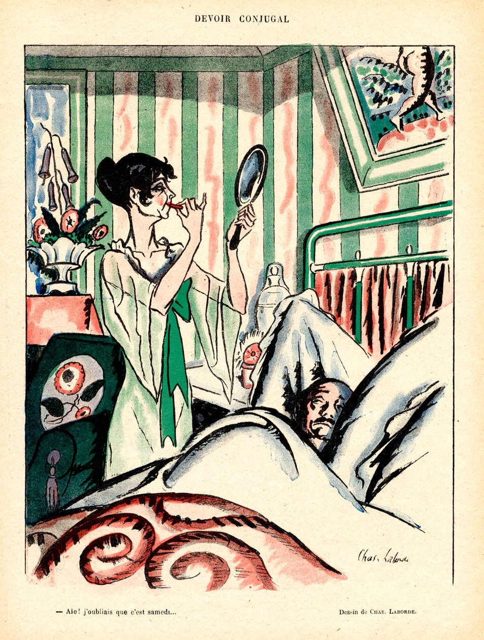 Röda skratt, satiriska i färger av Charles Laborde