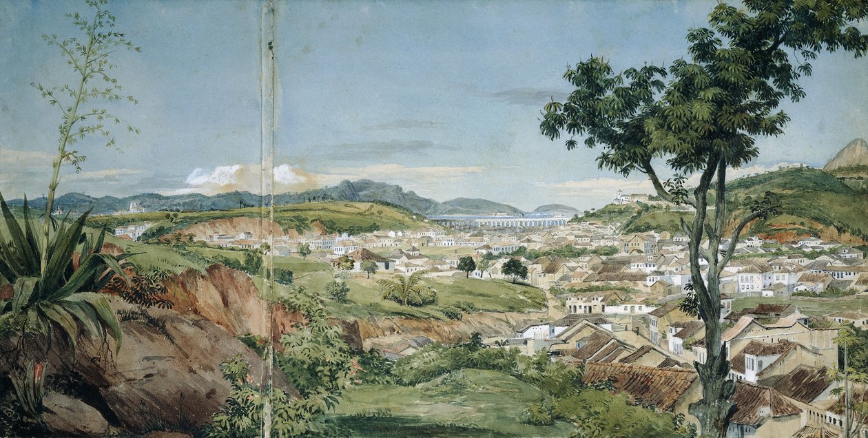 Nya staden Rio de Janeiro från Livramiento, ca. 1825-6 av Charles Landseer