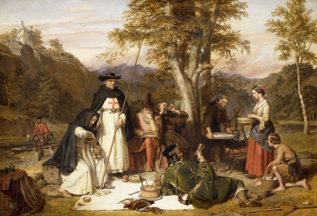 Munkarna i Melrose gjorde god kaill på fredagarna när de fastade, De ville varken ha nötkött eller öl, Så länge deras grannar" varade". Se Scropes "Dagar och nätter av laxfiske", av Charles Landseer