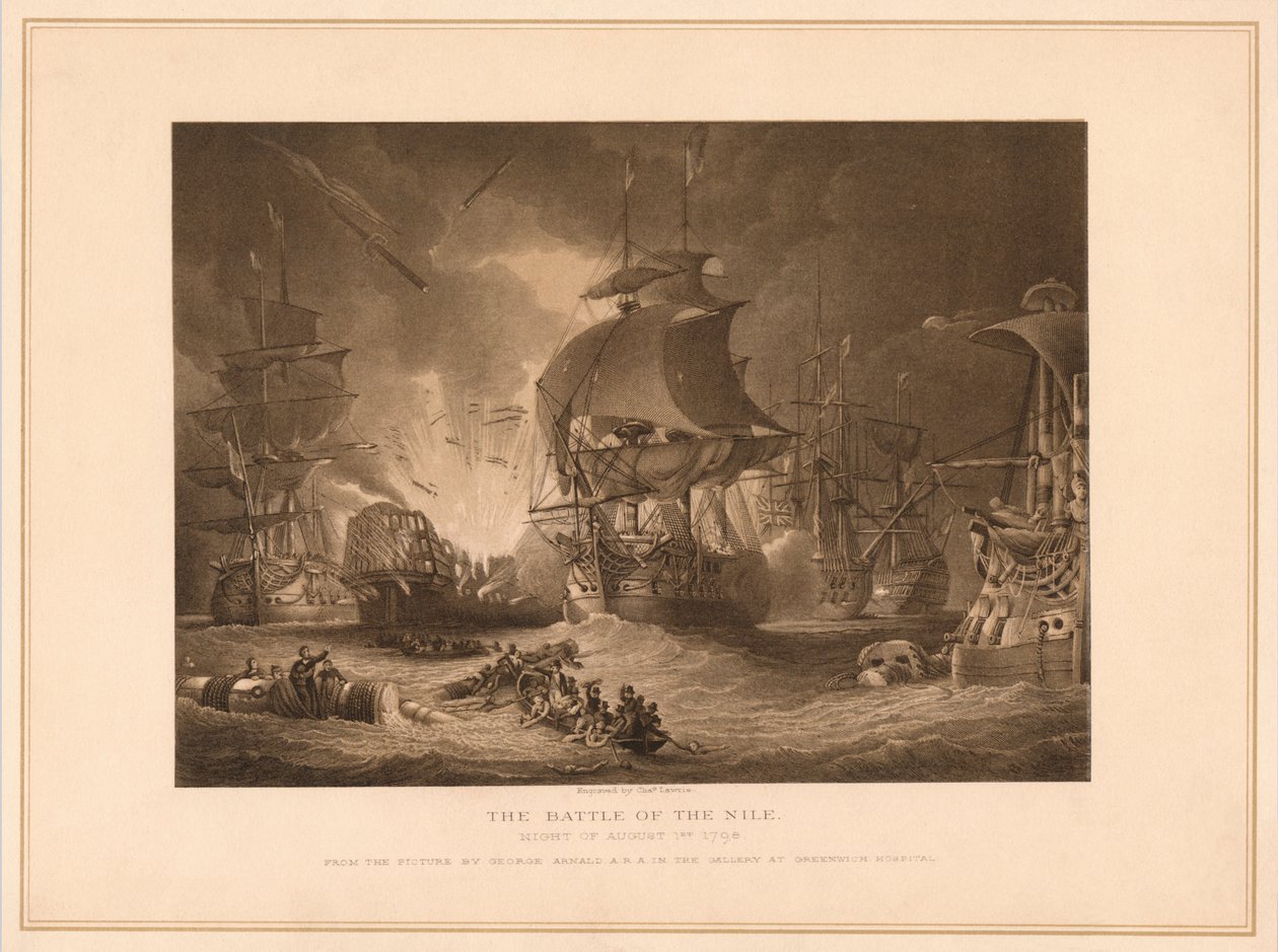 Slaget vid Nilen, 1798 1878 av Charles Lawrie