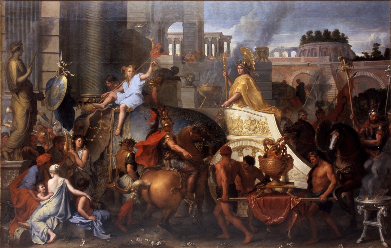 Alexander kommer in i Babylon Alexander den stores triumf av Charles Le Brun