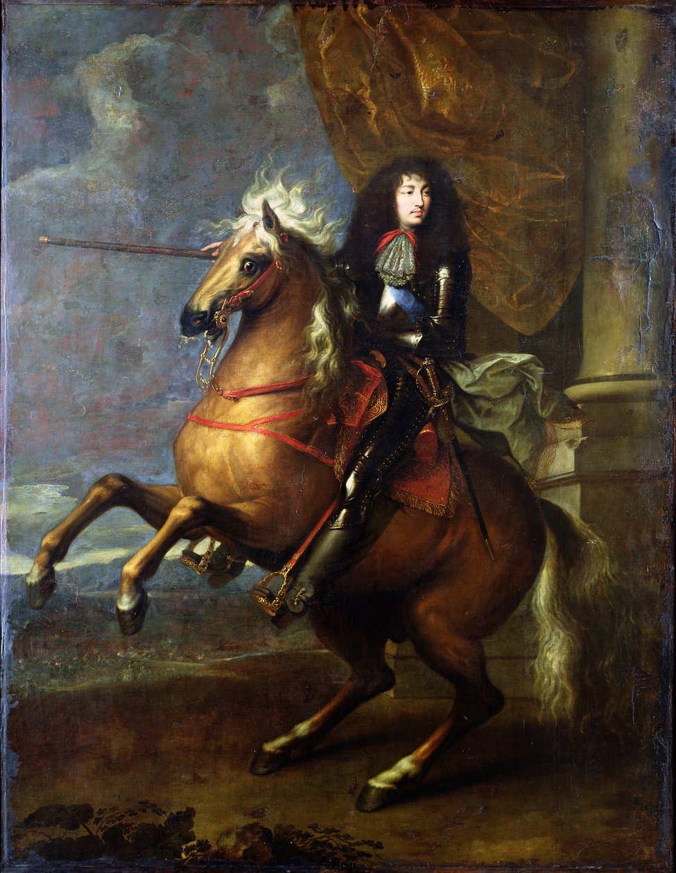 Ridsporträtt av Ludvig XIV (1638-1715) ca 1668 av Charles Le Brun