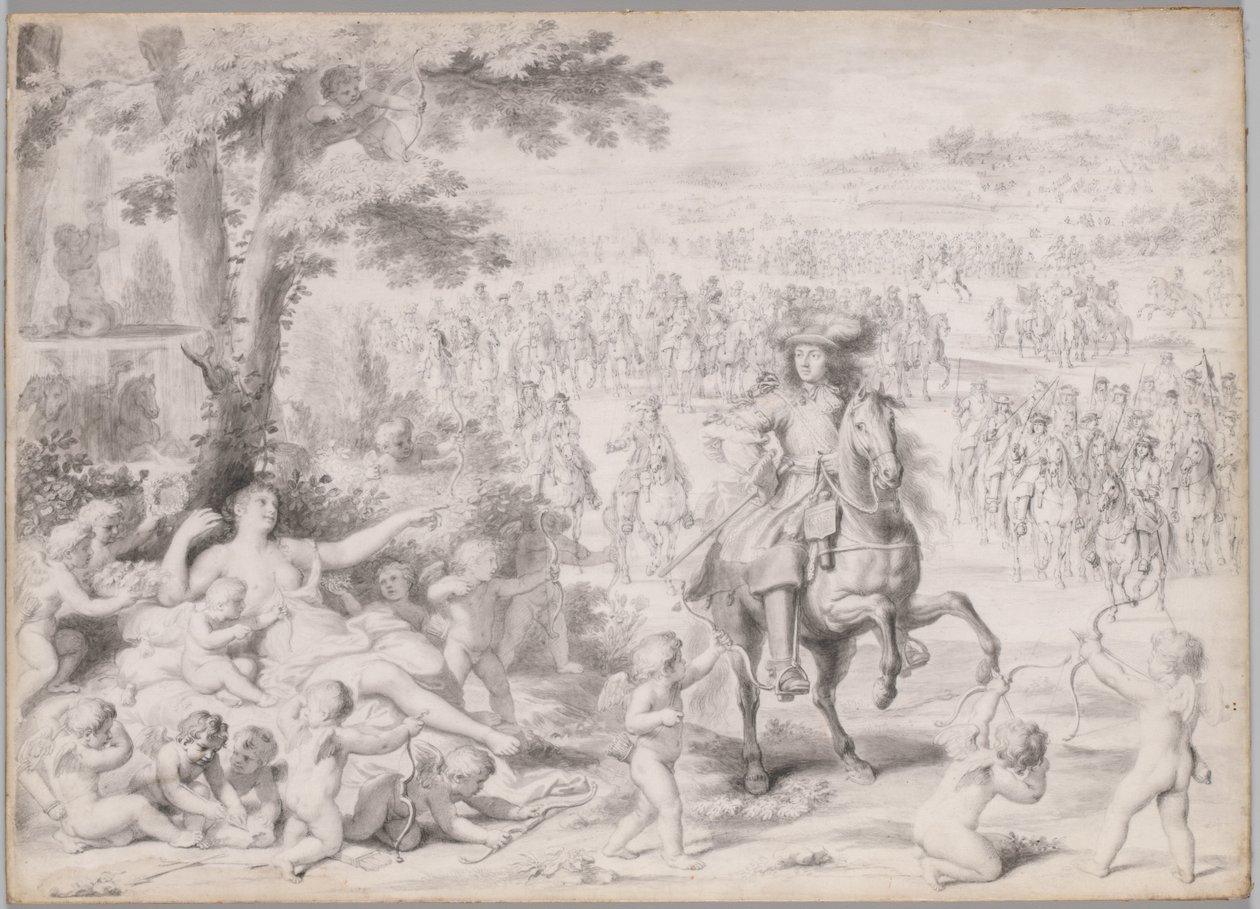 Ludvig XIV tillfångatagen av Venus, tidigt 1670-tal. av Charles Le Brun