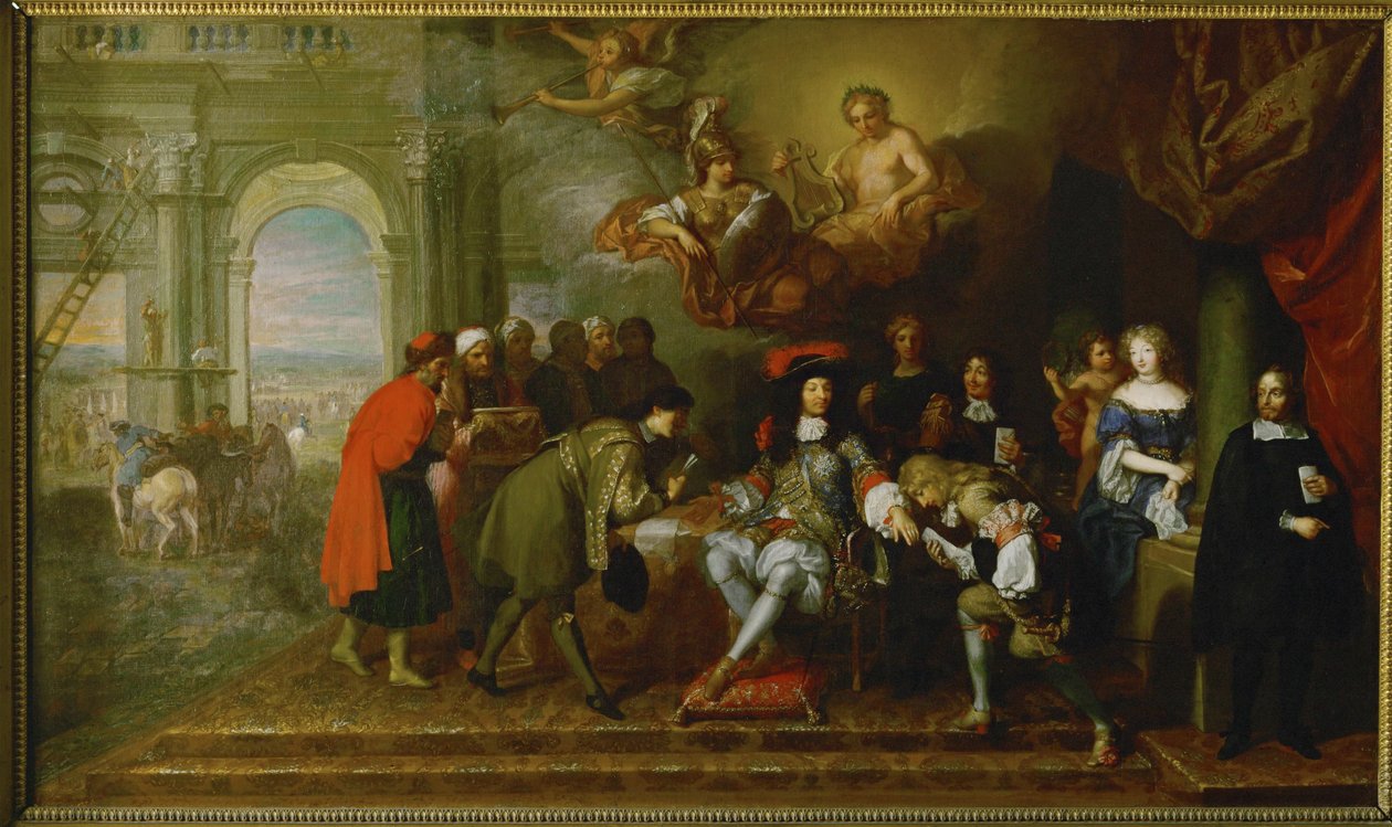 Med anledning av Peacetreaty of Nijmegen ... (olja på duk) av Charles Le Brun