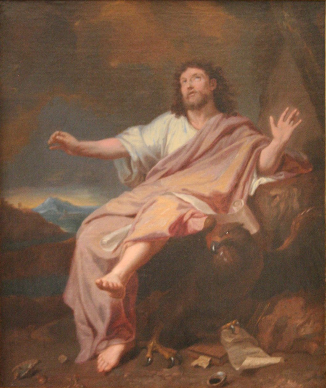 Johannes evangelisten på Patmos av Charles Le Brun