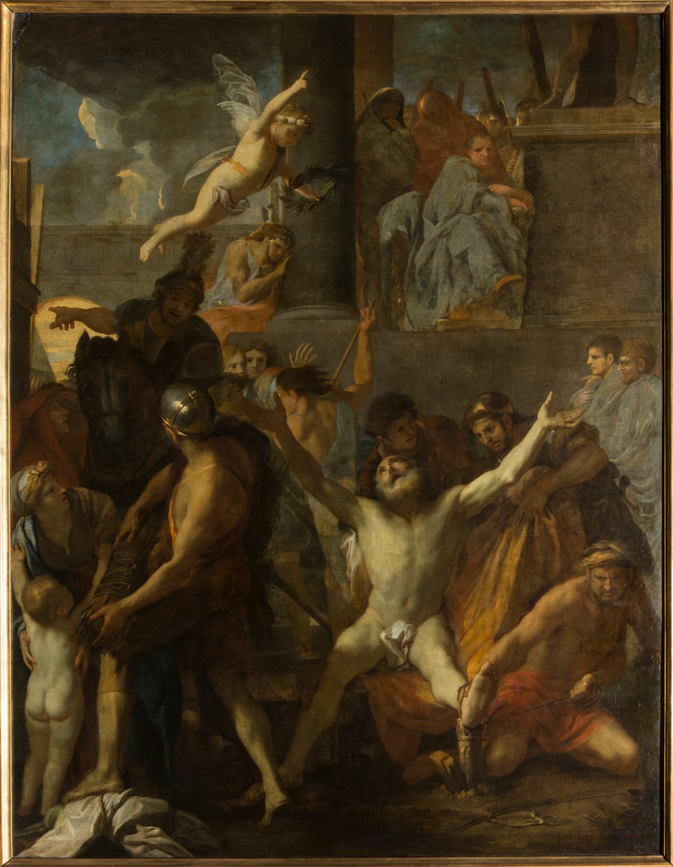Korsfästelsen av den helige Andreas av Charles Le Brun