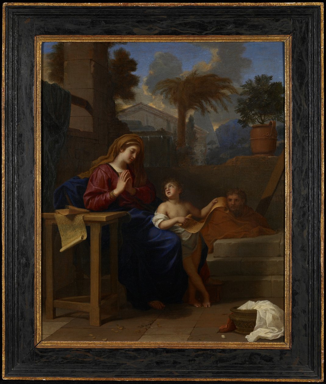 Den heliga familjen i Egypten, ca 1660 av Charles Le Brun