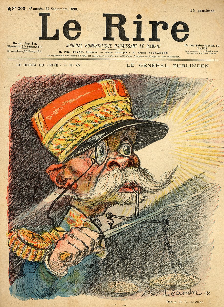 Karikatyr av general Zurlinden, från framsidan av 