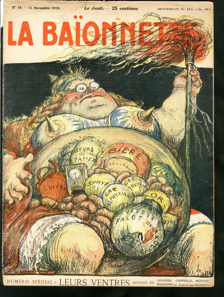 Omslag till "" La Baionnette"", Satirical en Colors av Charles Leandre