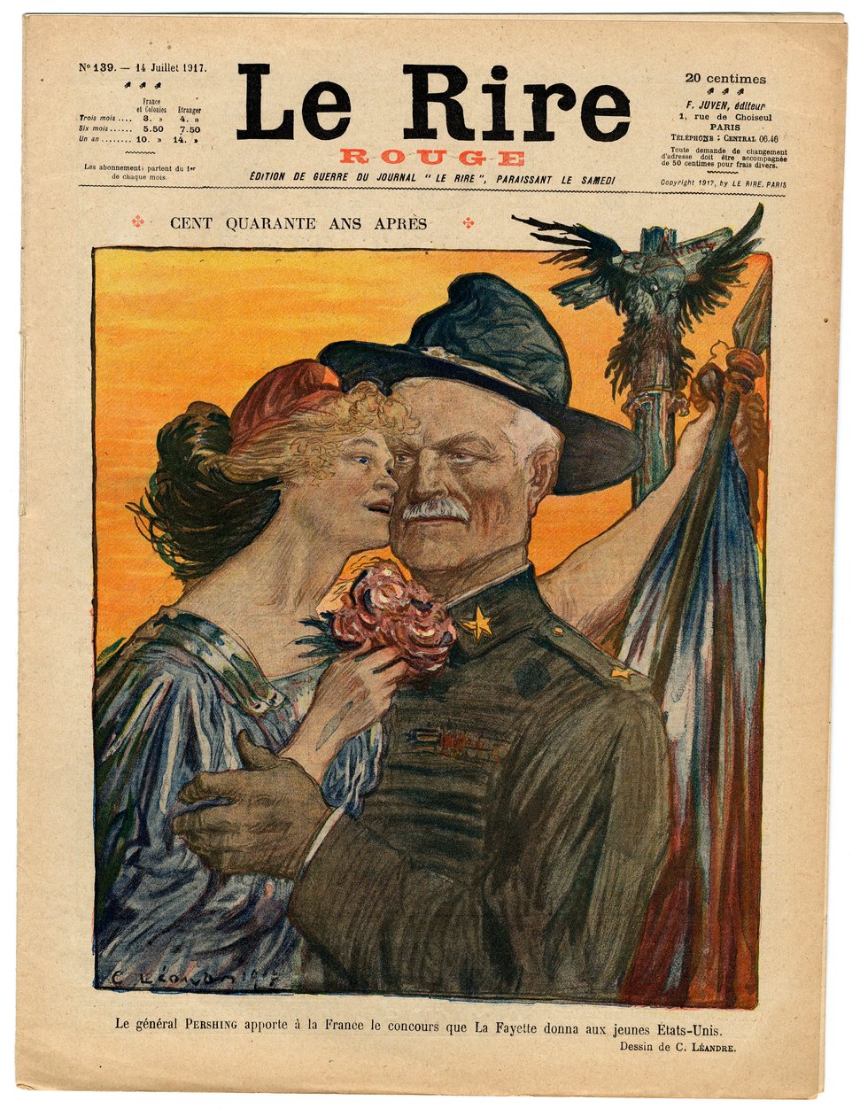 Omslag till "" Le Lire rouge", Satirical in Colors av Charles Leandre