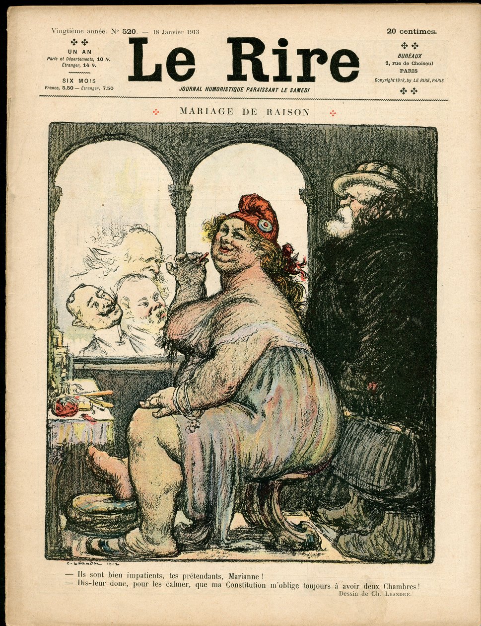 Omslag till "" The Laughs", Satirical in Colors av Charles Leandre