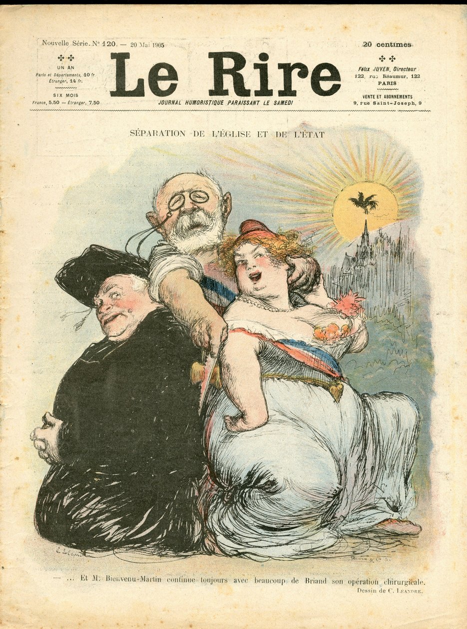 Omslag till "" The Laughter "", nummer 120, Satirical in Colors av Charles Leandre