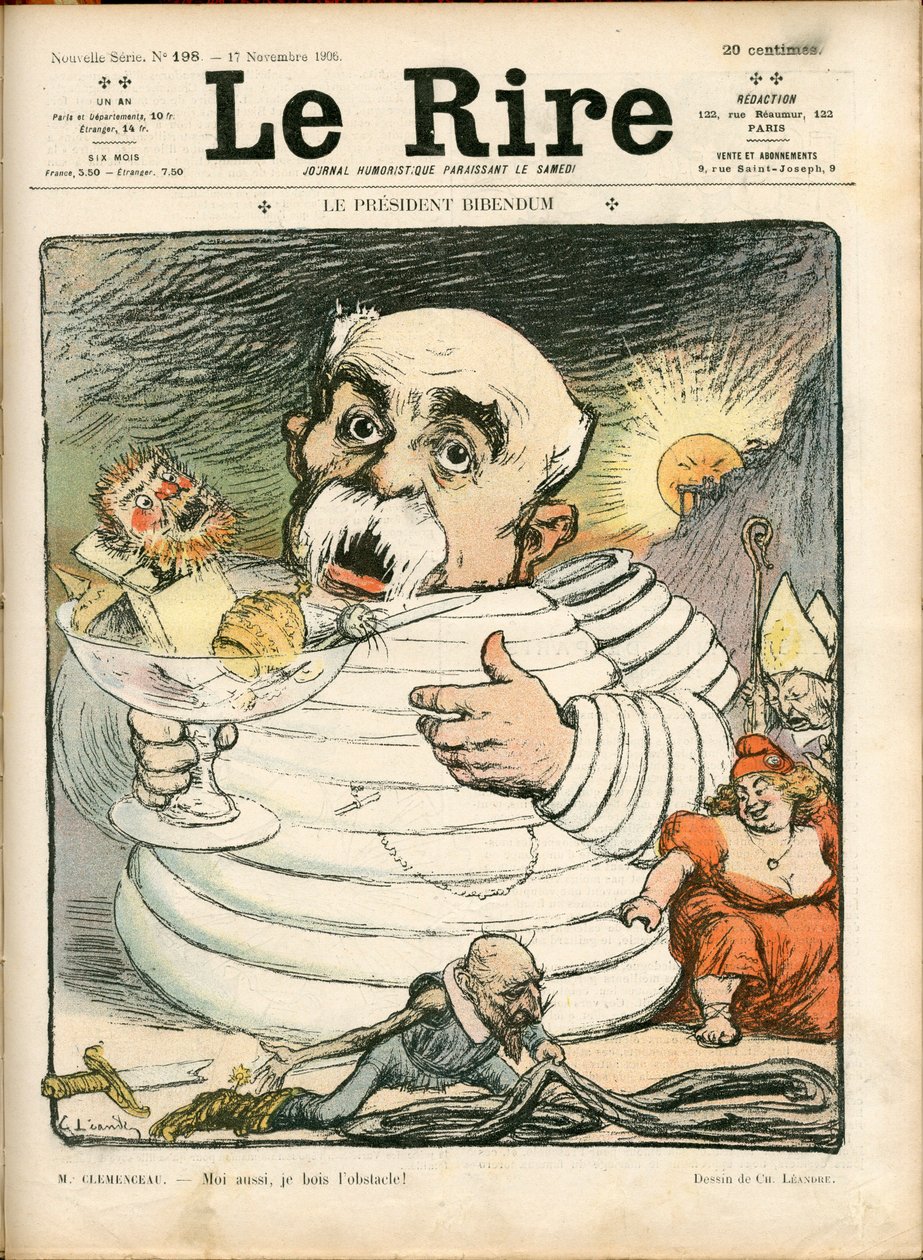 Omslag till ""The Laughter"", nummer 198, Satirical in Color av Charles Leandre