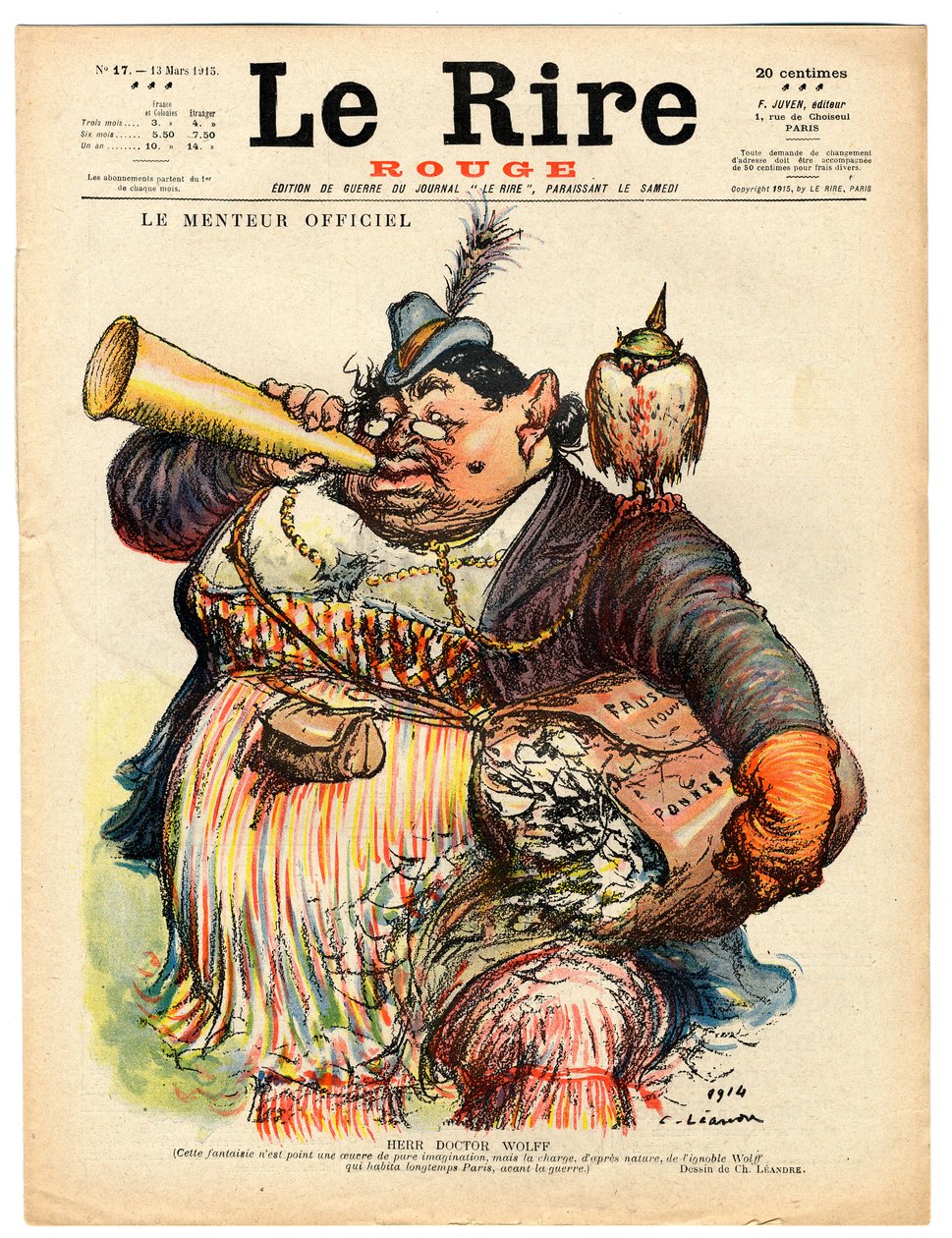 Omslag till "" The Red Laughter", Satirical in Colors av Charles Leandre