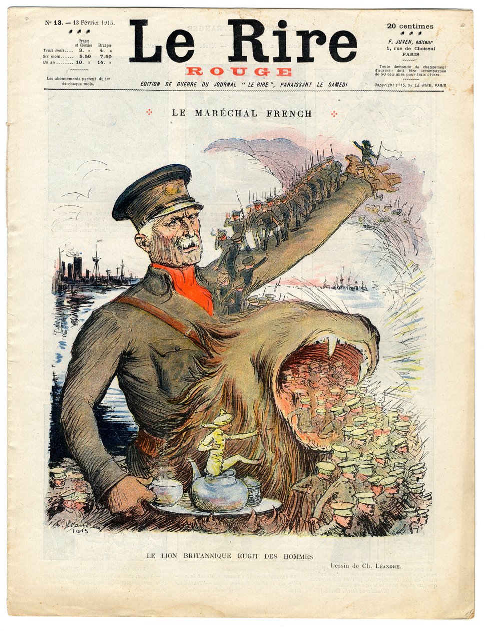 Omslag till "" The Red Laughter", Satirical in Colors av Charles Leandre