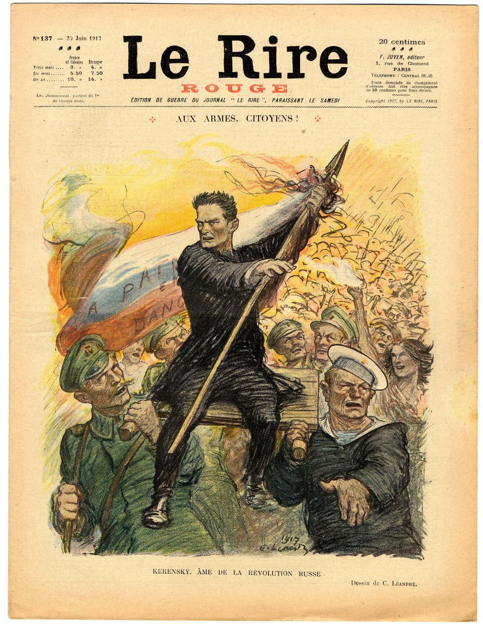 Omslag till "" The Red Laughter", Satirical in Colors av Charles Leandre