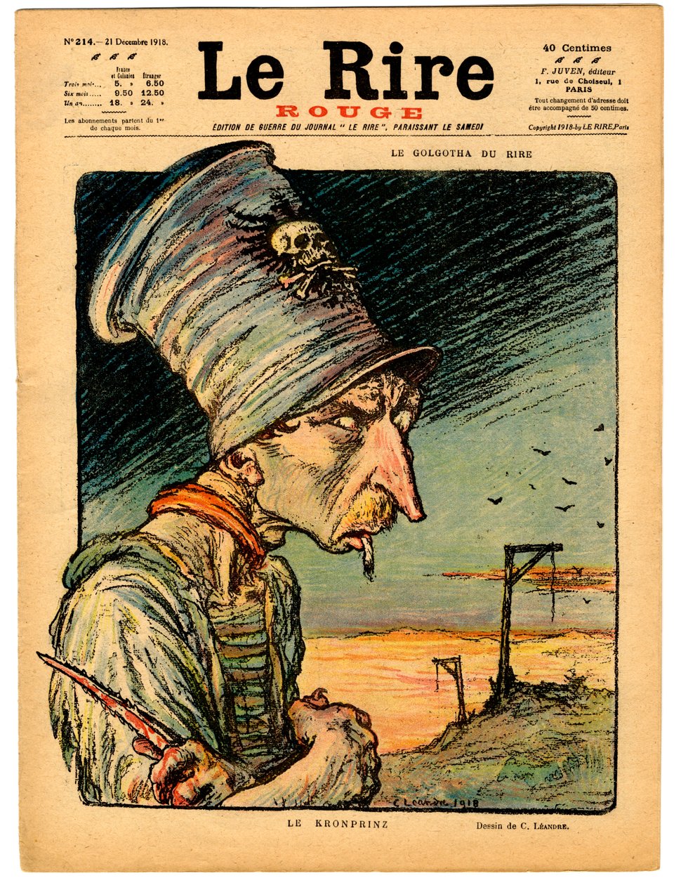 Omslag till "" The Red Laughter", Satirical in Colors av Charles Leandre