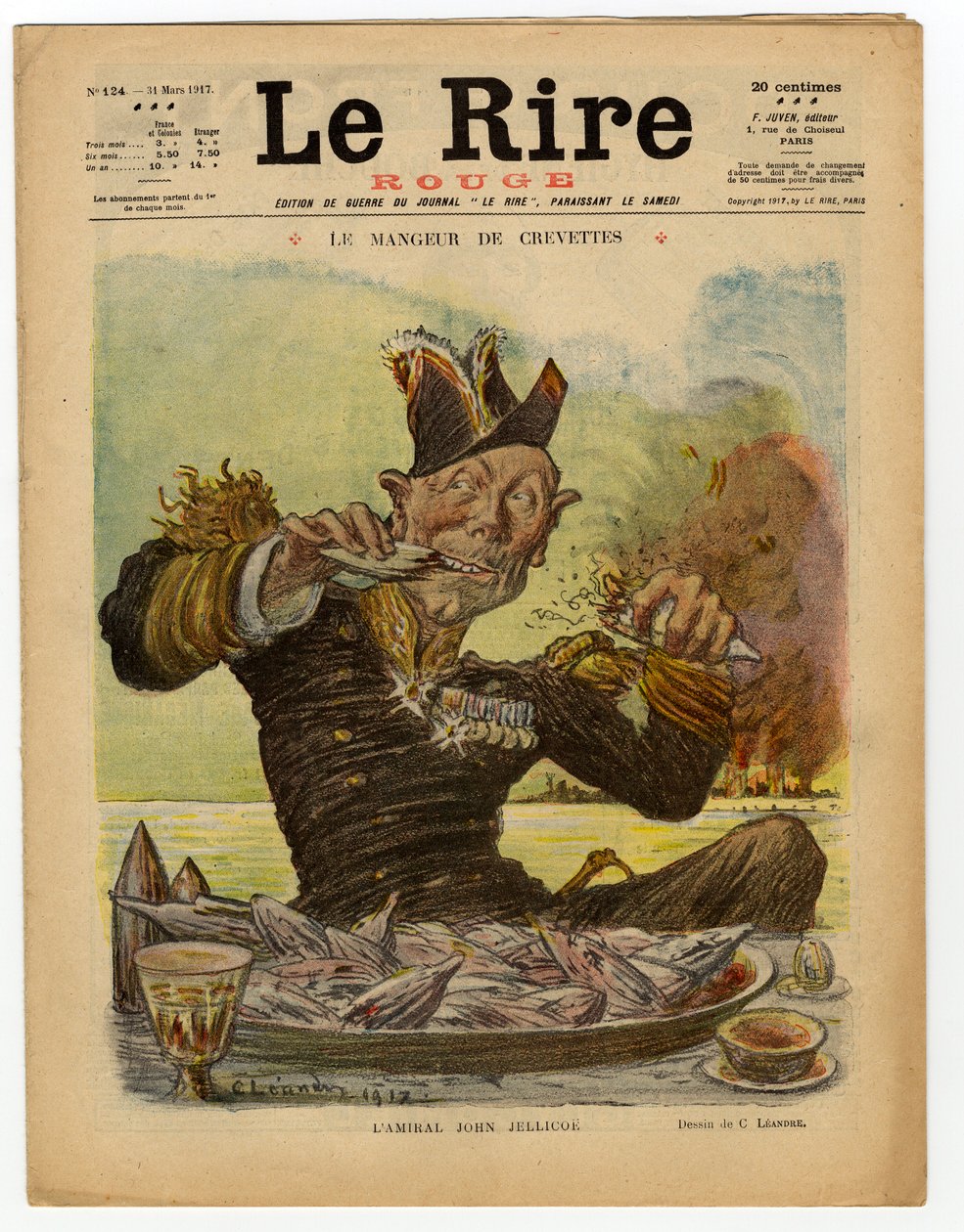 Omslag till "" The Red Laughter", Satirical in Colors av Charles Leandre