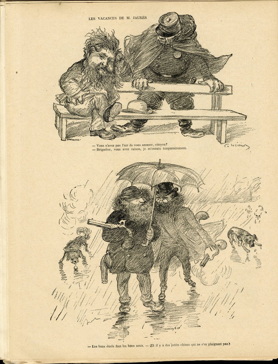 Illustration av Charles Leandre (1862-1934) i Le Rire av Charles Leandre