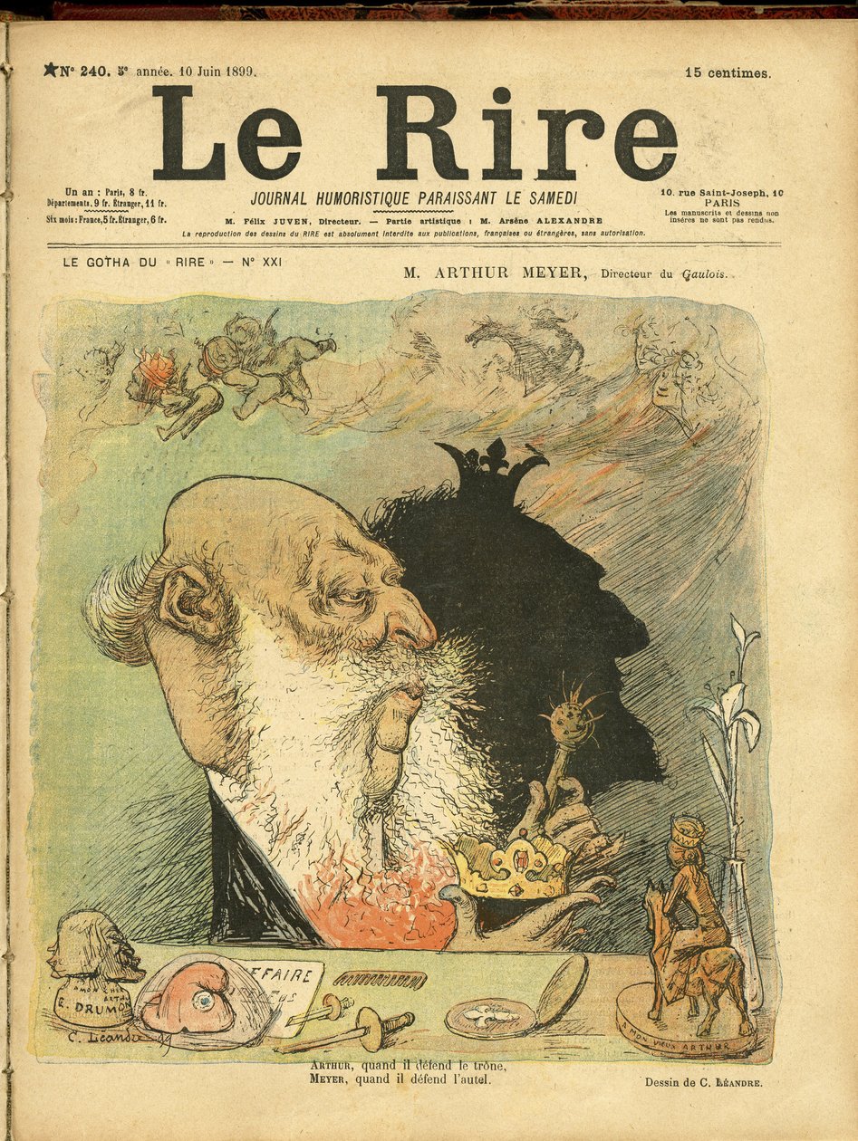 Illustration av Charles Leandre (1862-1934) för omslaget till Le Rire, nr 240 av Charles Leandre