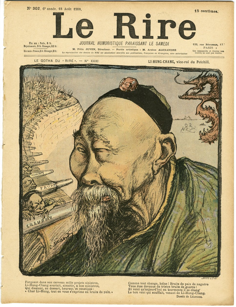 Illustration av Charles Leandre (1862-1934) för omslaget till Le Lire av Charles Leandre
