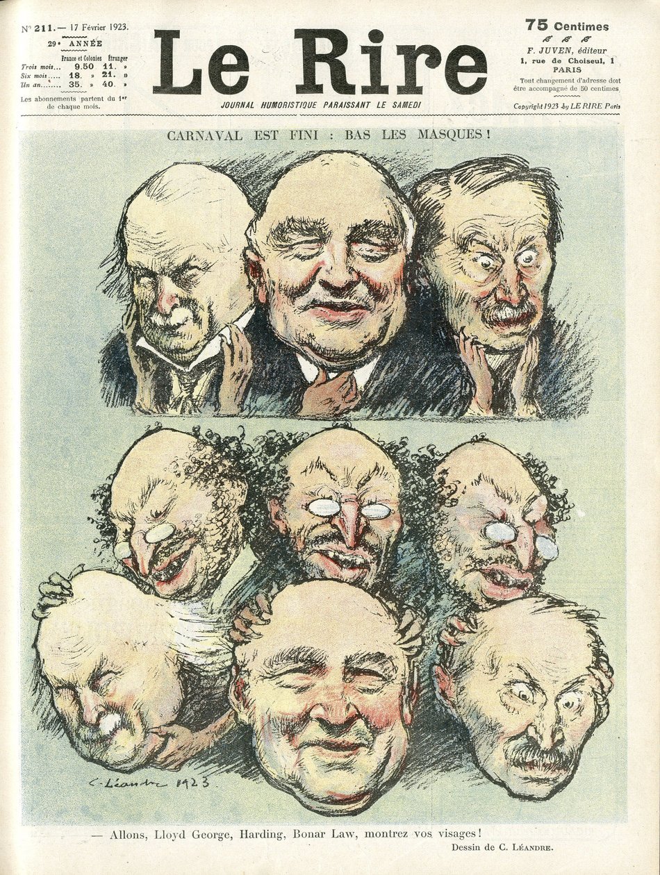 Illustration av Charles Leandre (1862-1934) för omslaget till Le Rire av Charles Leandre